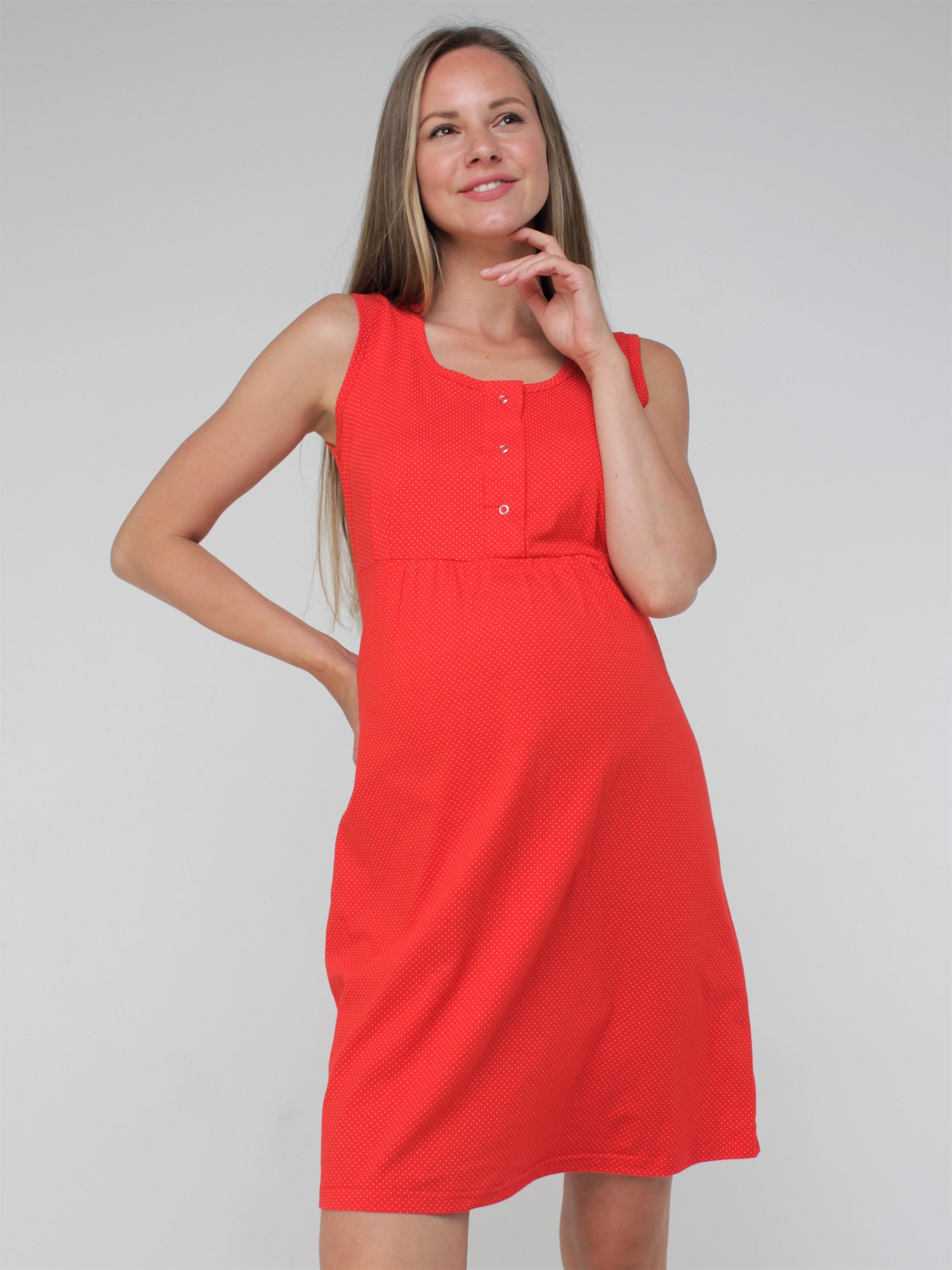 Сорочка для беременных и кормящих арт.270700 красная