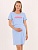 Сорочка для беременных и кормящих (домашнее платье) арт. 360505 голубая
